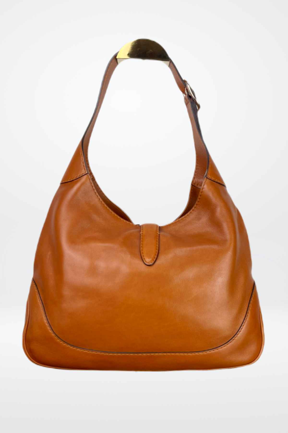 Gucci Leather Shoulder Bag With Buckle Strap NWT