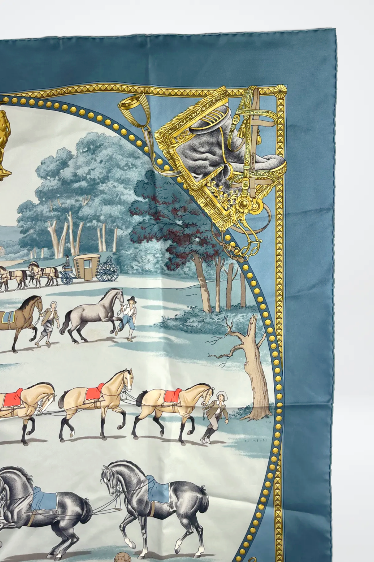 Hermes Equestrian Themed Scarf NWT