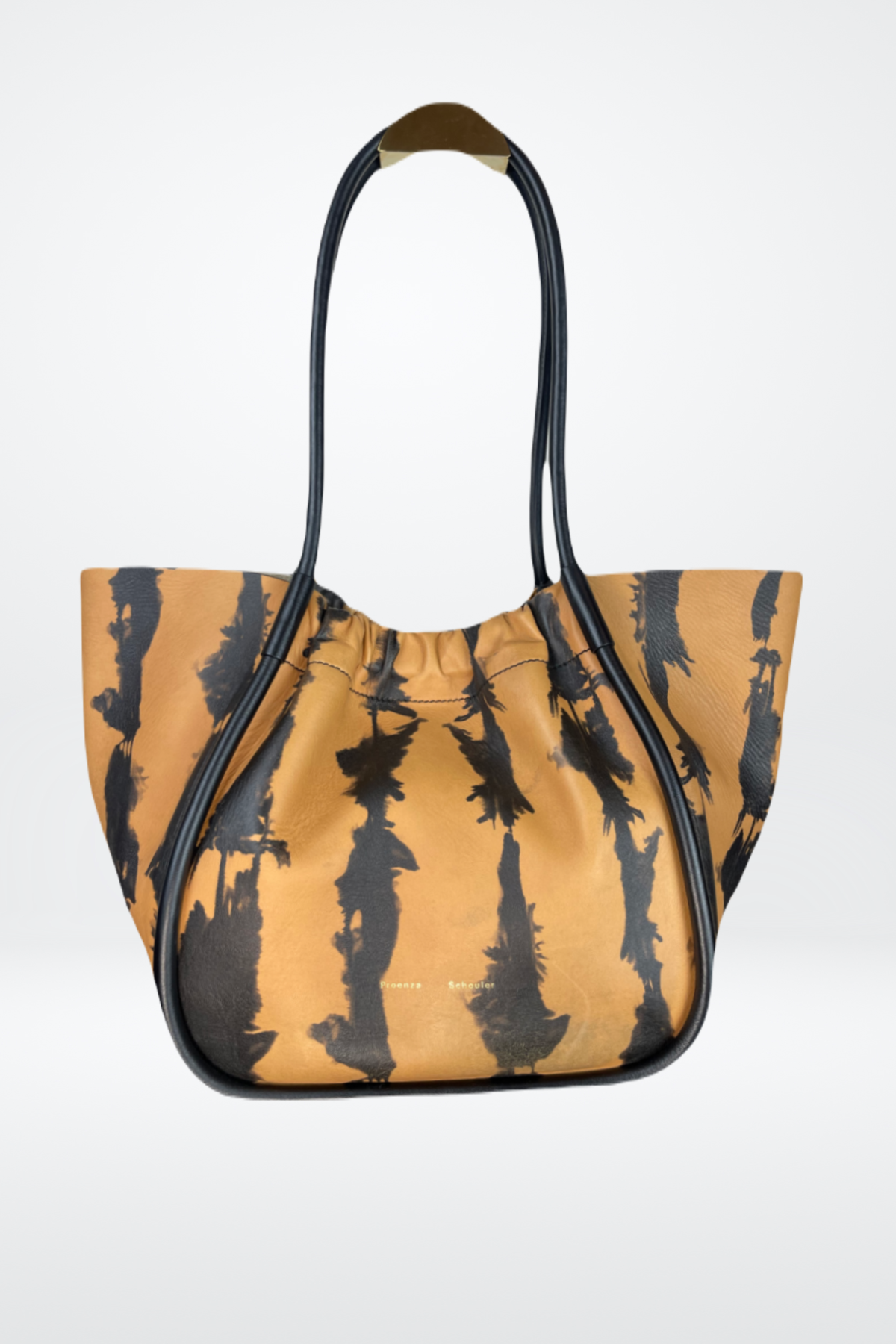 Proenza Schouler Brown/Black Watercolor Lateral Line Handbag