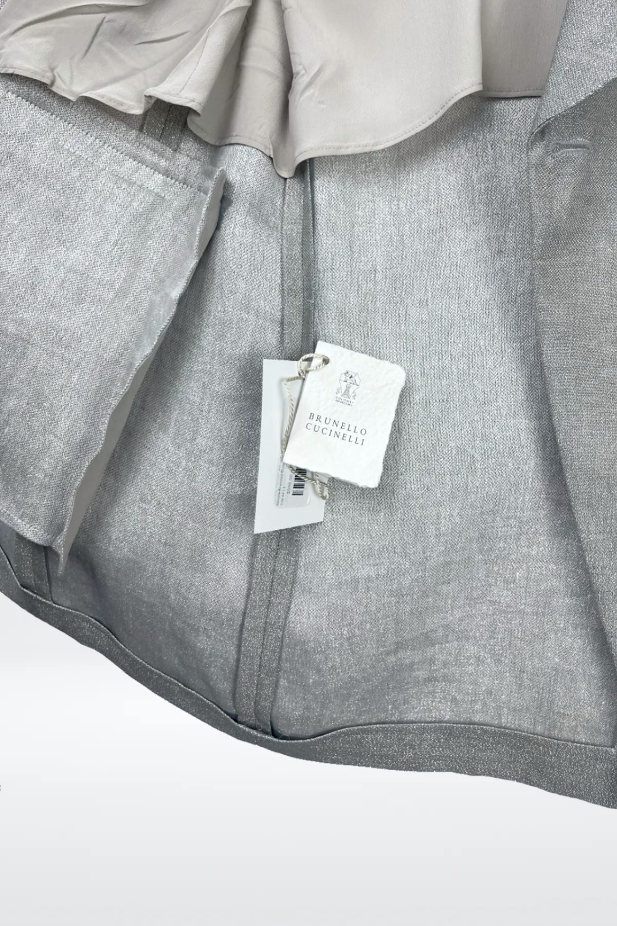 Brunello Cucinelli Shimmered Linen Double-Breasted Blazer Jacket NWT
