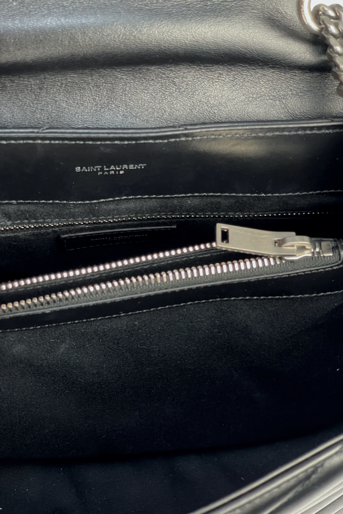 Saint Laurent Medium Loulou in Quilted Leather w Silver Hardware