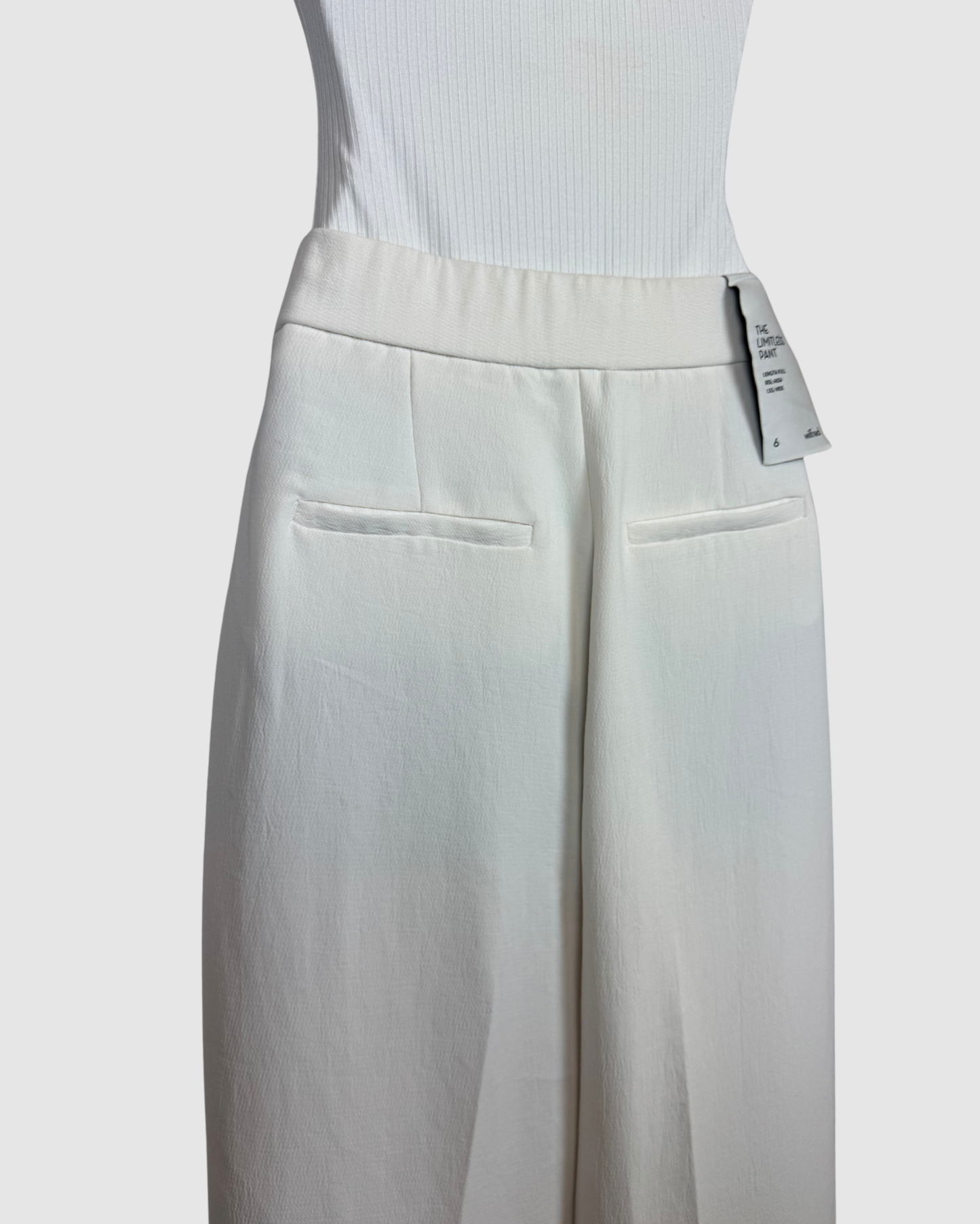 Wilfred Cream "Limitless Pant" High Rise Wide Leg Trousers NWT