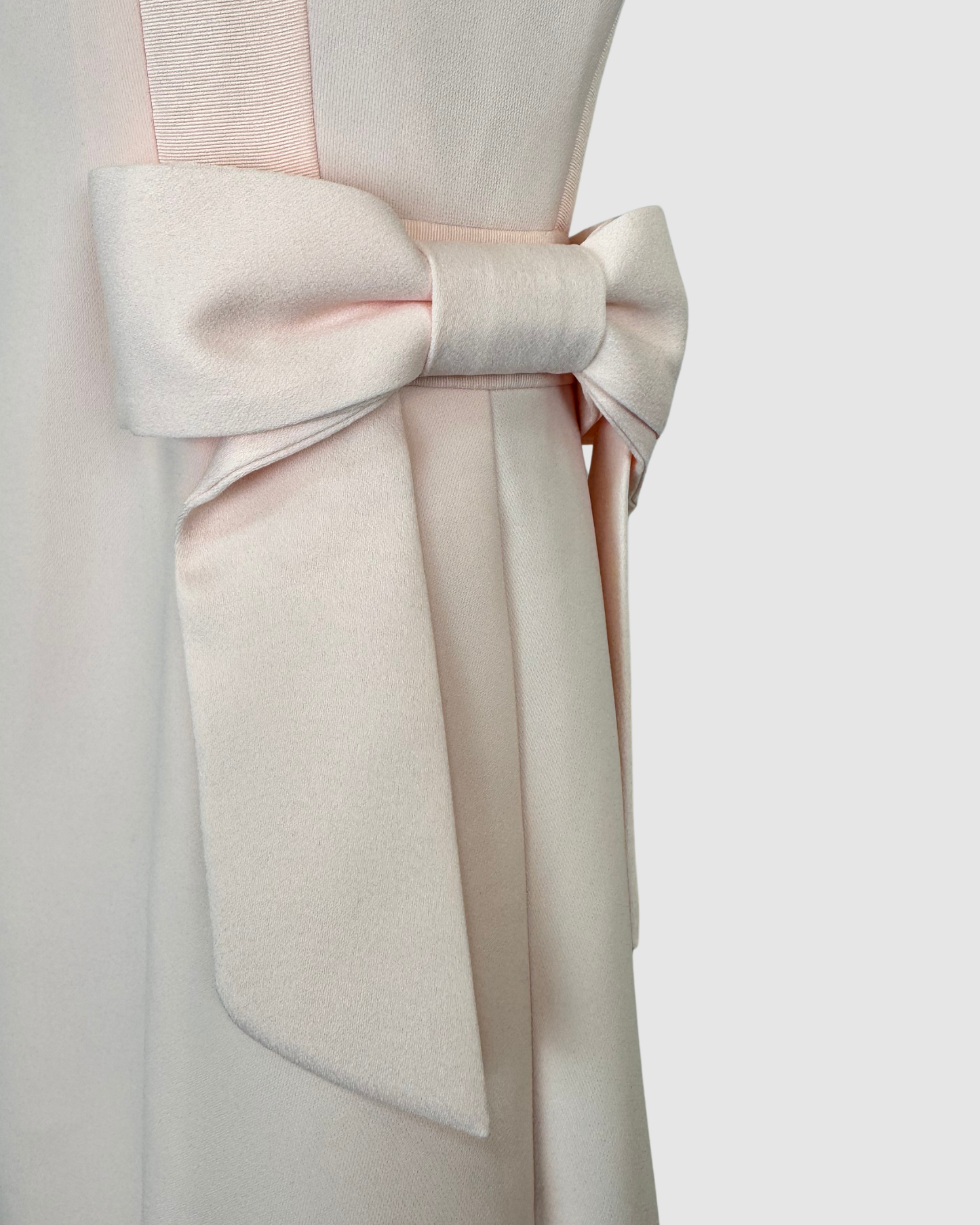 Ted Baker Light Pink Sleeveless High Neck Knee Length Dress w/ Side Bows