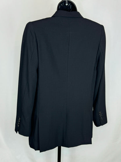 Ann Demeulemeester Wool Black Single Breasted & Button Blazer w 2 Front Pockets