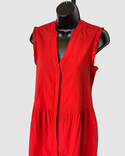 Brochu Walker Sleeveless Tiered Button Down Knee-Length Dress