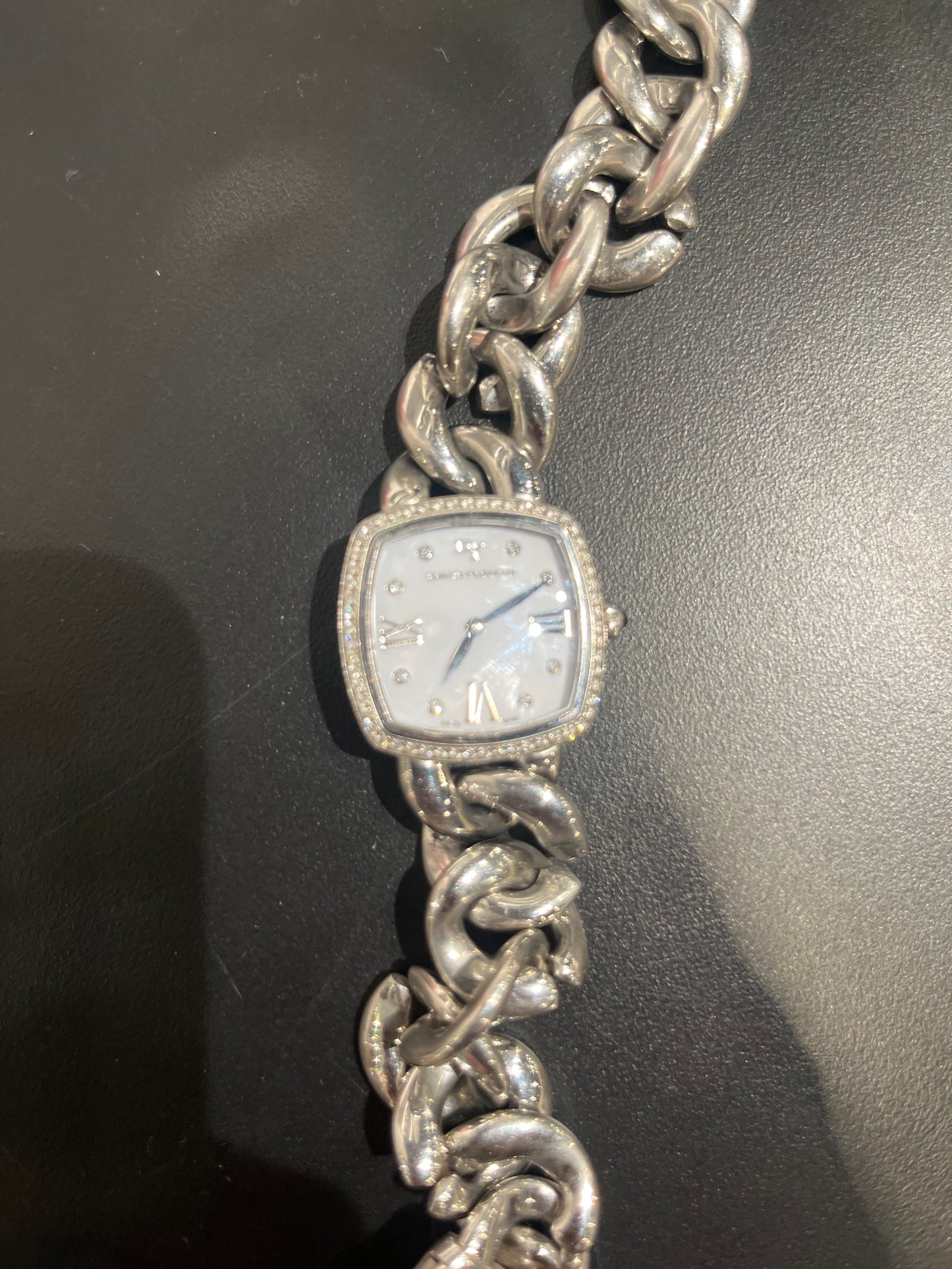 David Yurman "Albion" Stainless Steel Diamond Bezel .64 Carat 27mm Watch