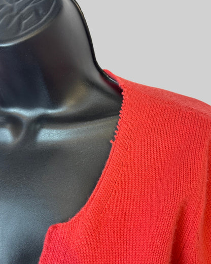 Brunello Cucinelli Cashmere Salmon Nude Strap Cami w Long Sleeve Cardigan & Tie