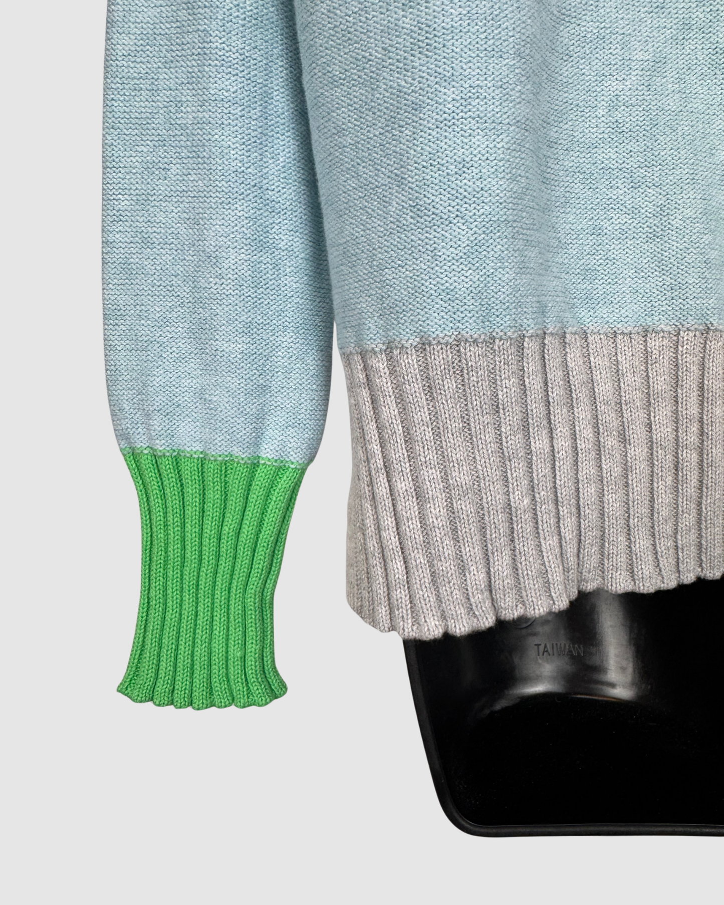 & Isla Light Blue V-Neck Long Sleeve Sweater