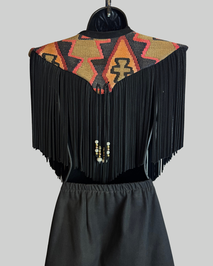 S. Hyde for Signature Rugs Woven Fringe Vest (HAS MATCHING SKIRT)