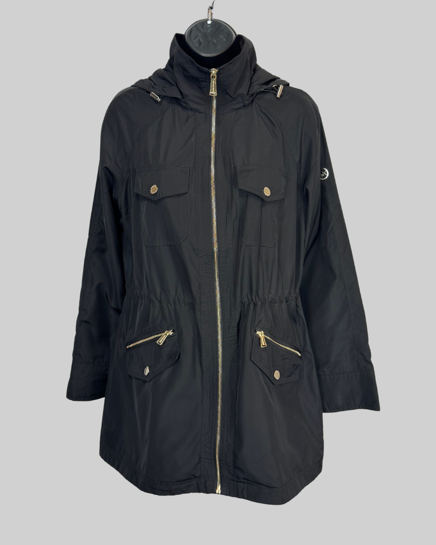 Michael Michael Kors Black Zip Up 4 Pocket Wind Breaker Jacket