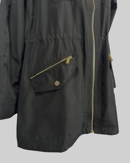 Michael Michael Kors Black Zip Up 4 Pocket Wind Breaker Jacket