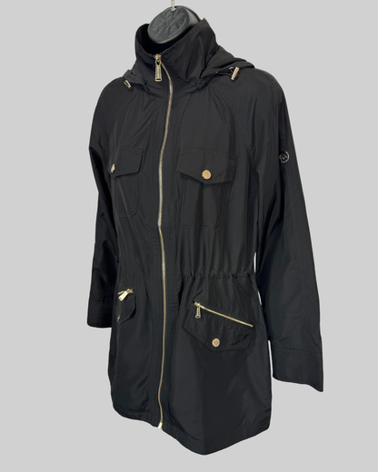 Michael Michael Kors Black Zip Up 4 Pocket Wind Breaker Jacket