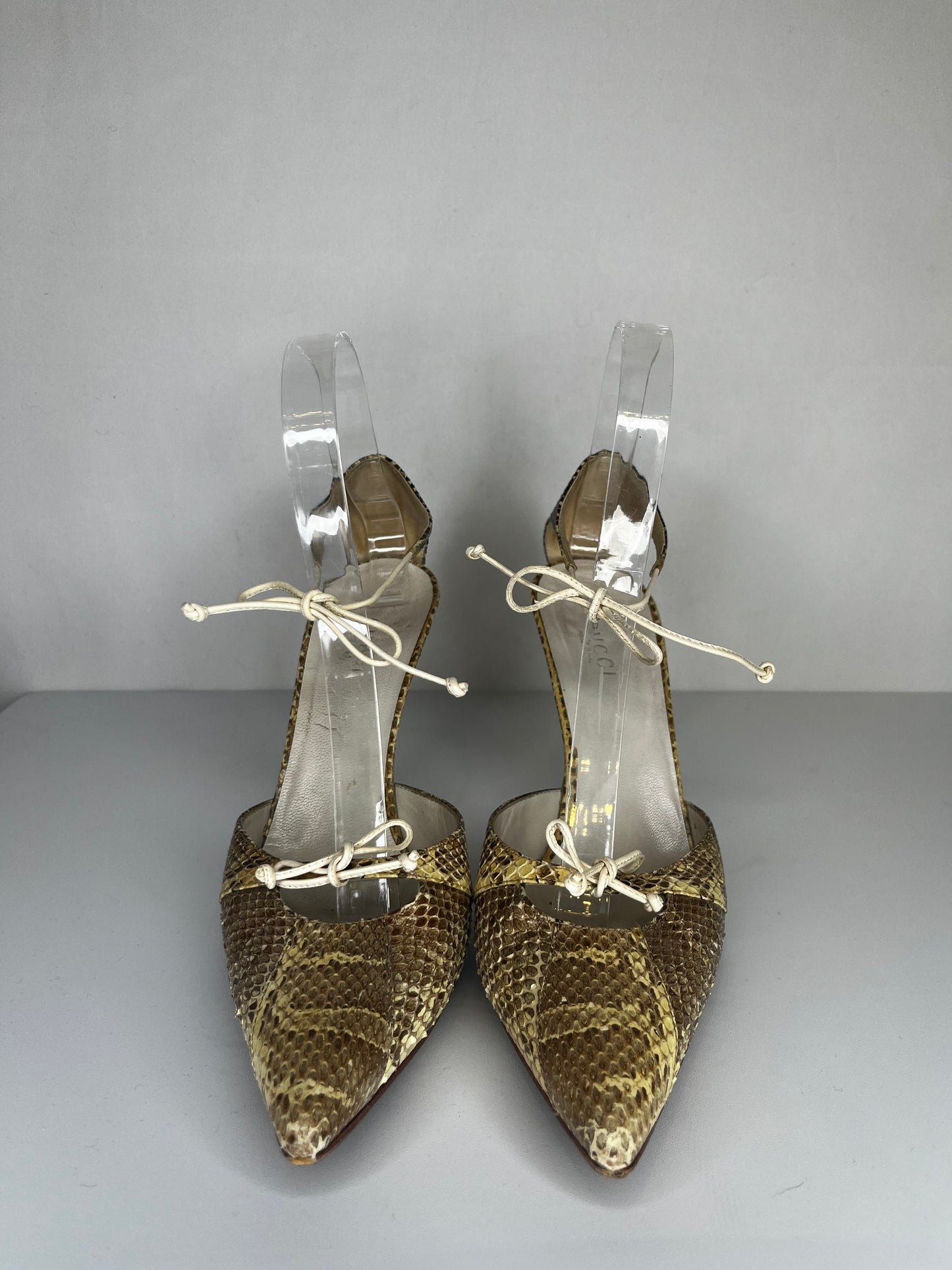 Gucci Lizard Kitten Heel Pumps