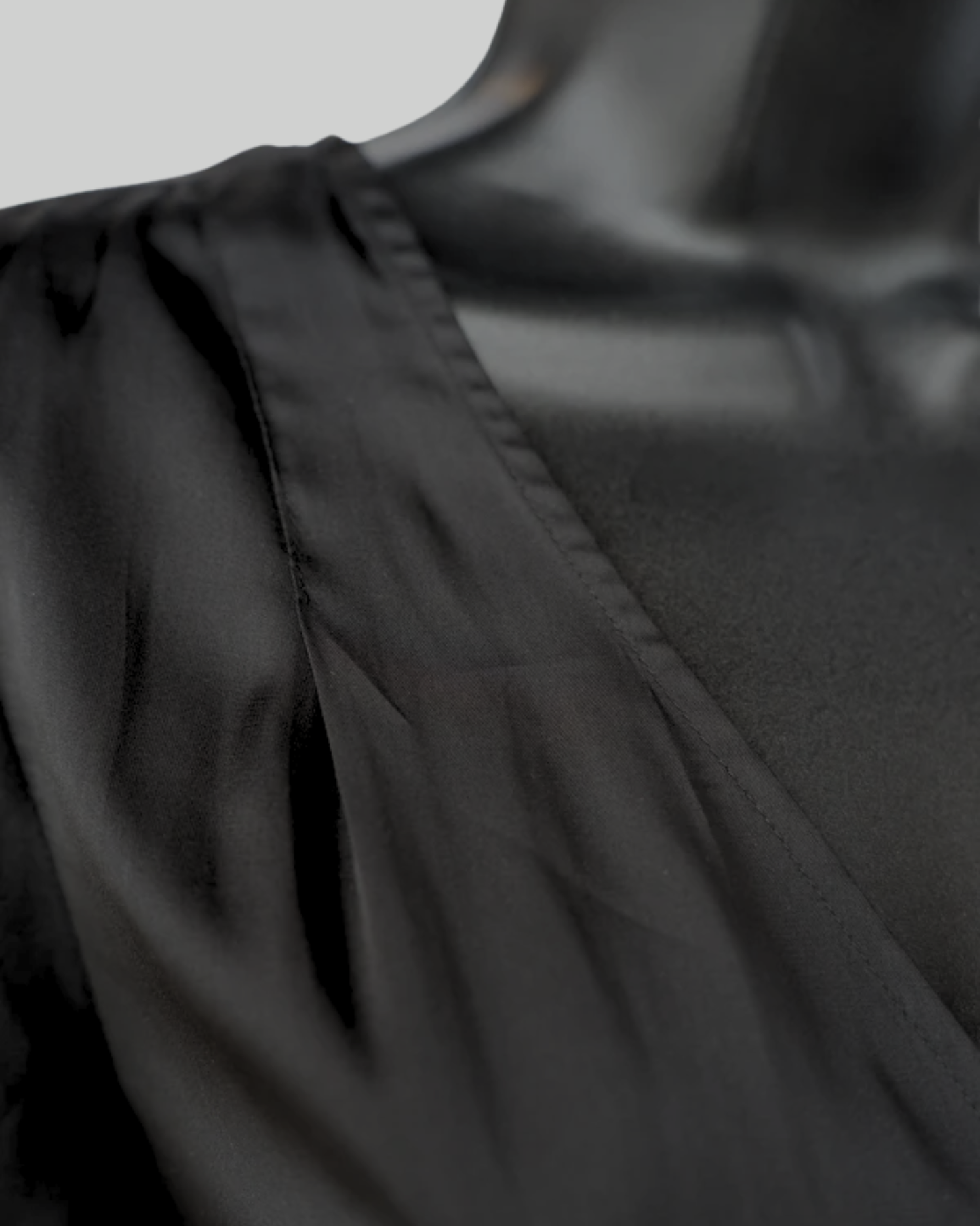 Paige Satin Black Short Flutter Sleeve Button Up Top