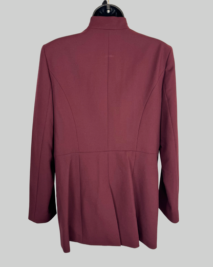 Elie Tahari Burgundy Single Button Blazer NWT