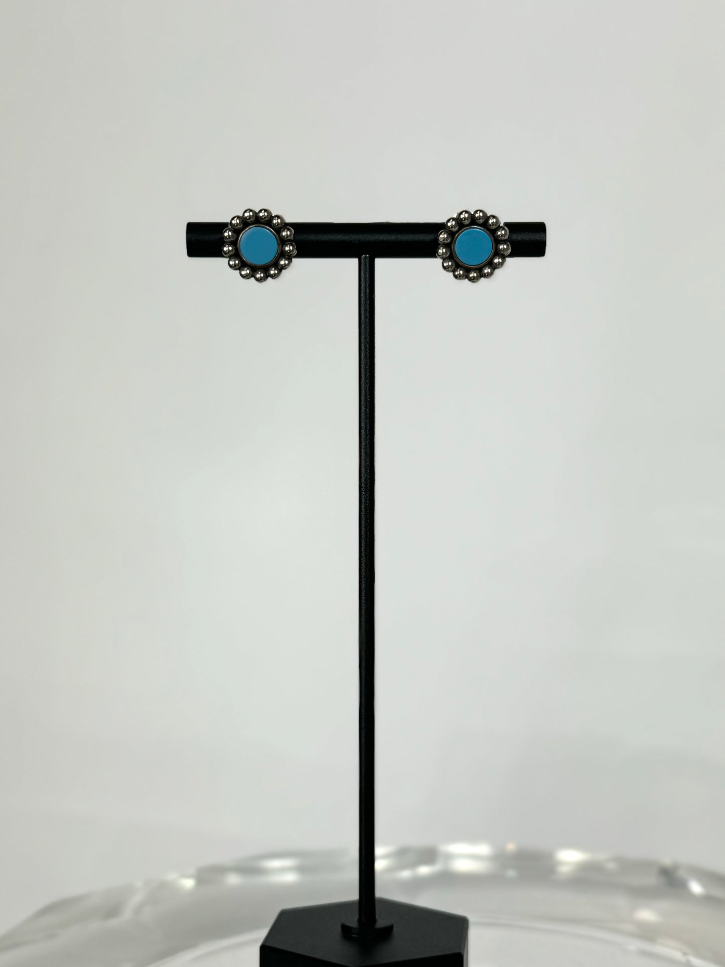 Lagos Sterling Silver Maya Blue Ceramic Stud Earrings