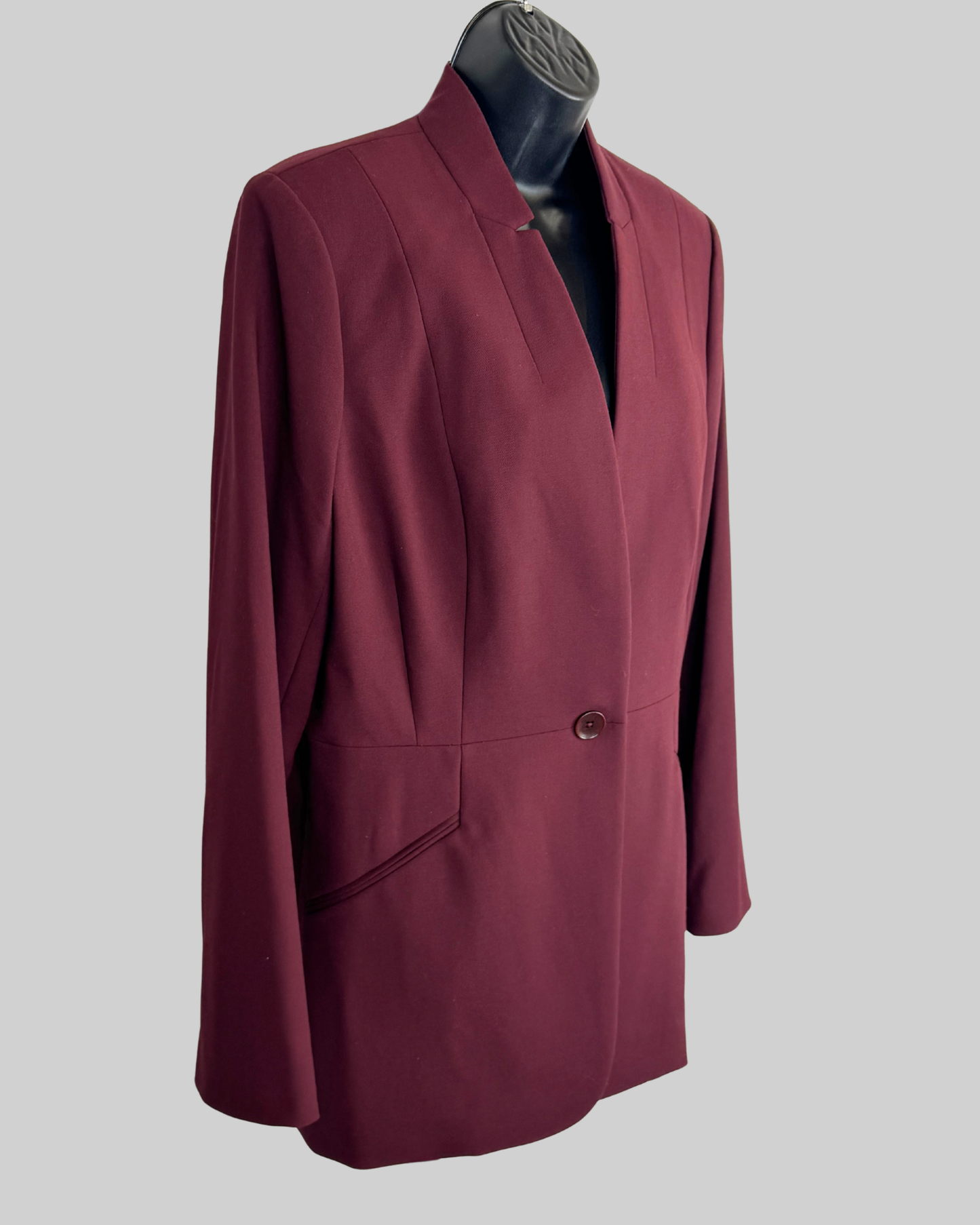 Elie Tahari Burgundy Single Button Blazer NWT