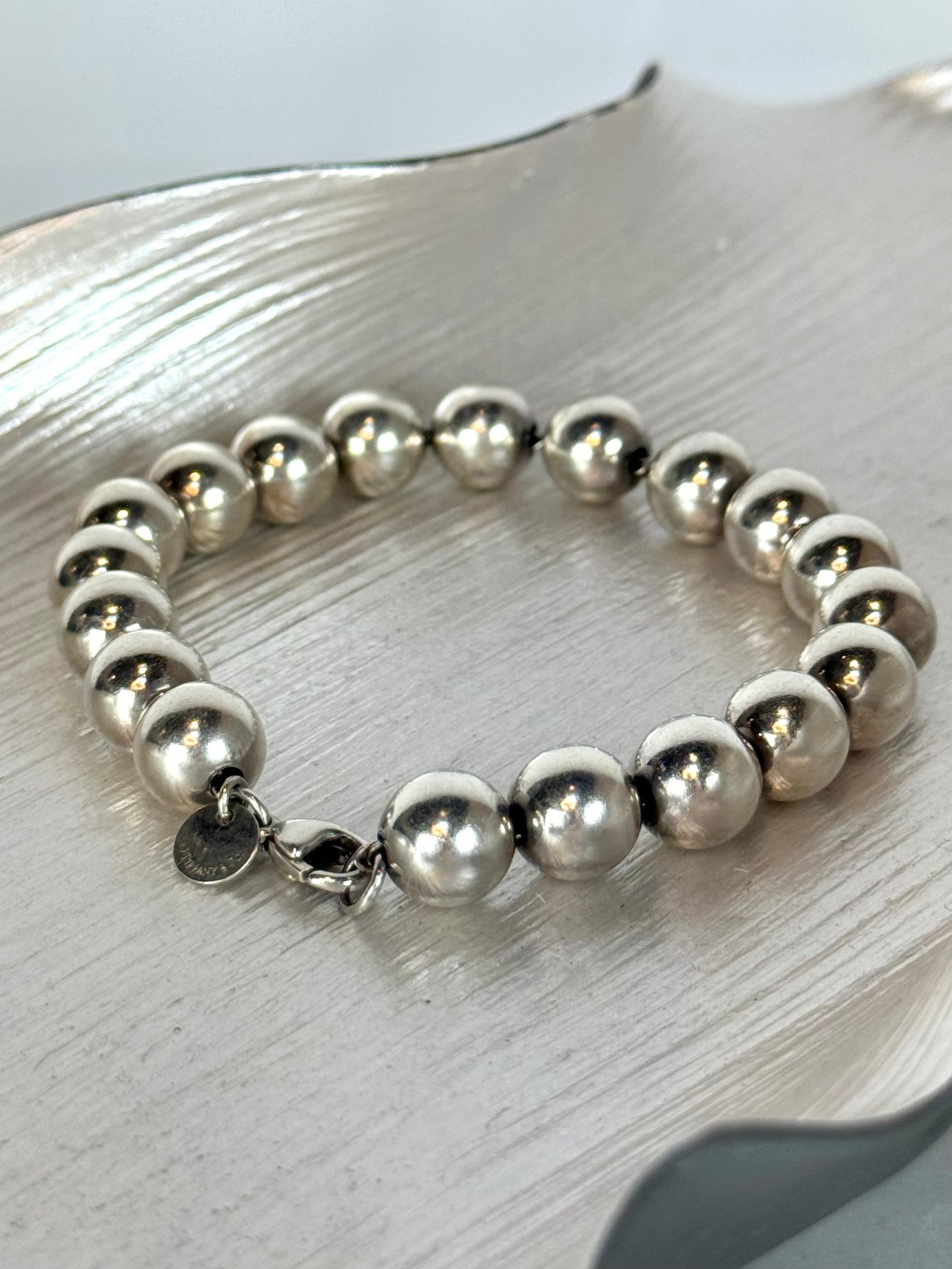 Tiffany & Co Sterling Silver Beaded Bracelet