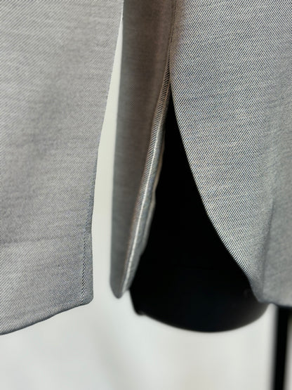 Giorgio Armani - Barneys New York Silver Grey Button Up Blazer Jacket w Brass Buttons