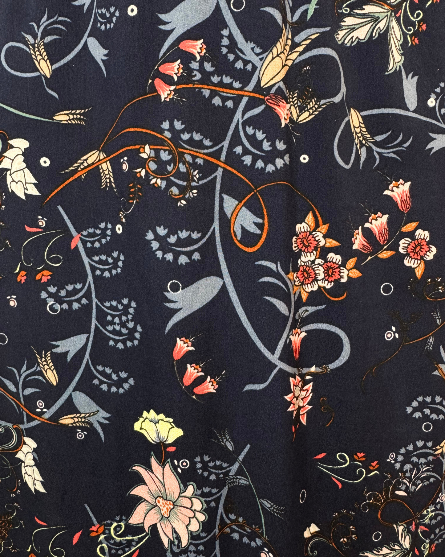 Vero Moda Blue Floral Print V-Neck 3/4 Sleeve Maxi Dress