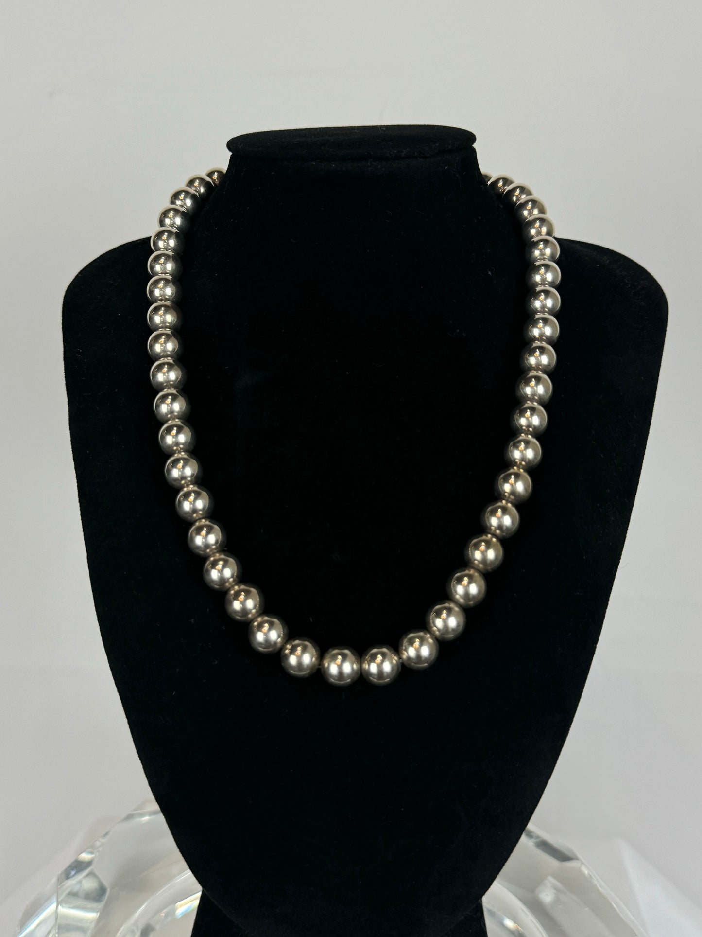 Tiffany & Co Hardware Ball Sterling Silver Beaded Necklace