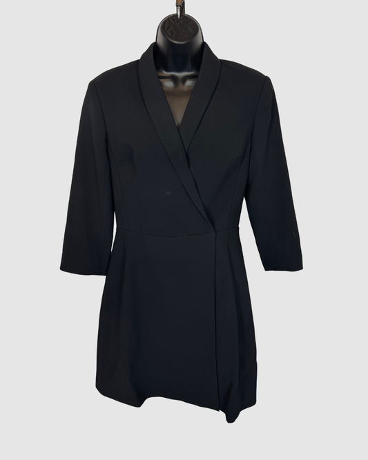 Alice + Olivia Black 1/2 Sleeve Blazer Mini Dress
