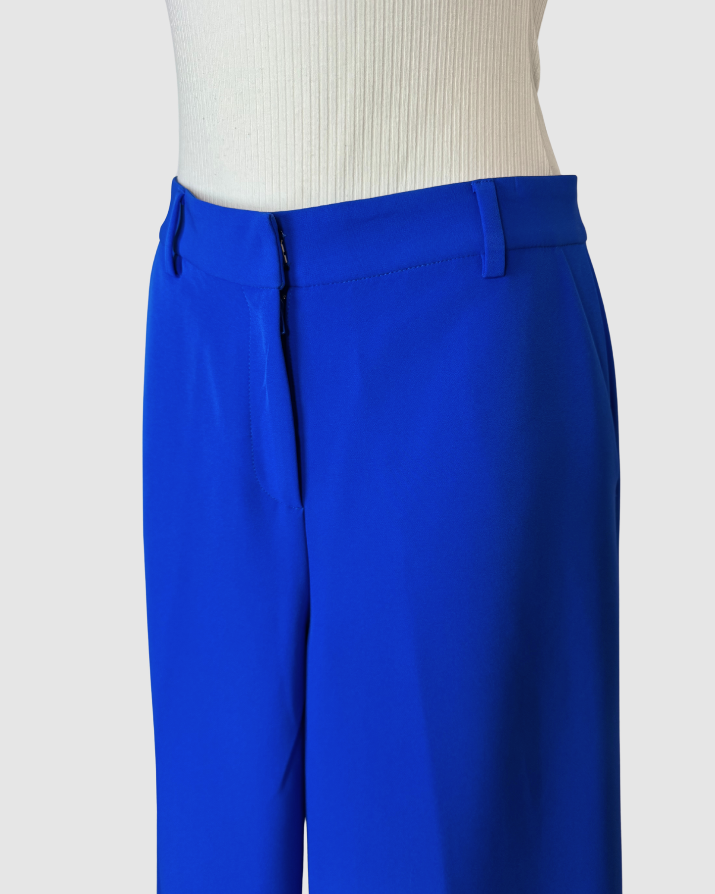 L'agence Blue High-Waist Flared Palazzo Leg Pants