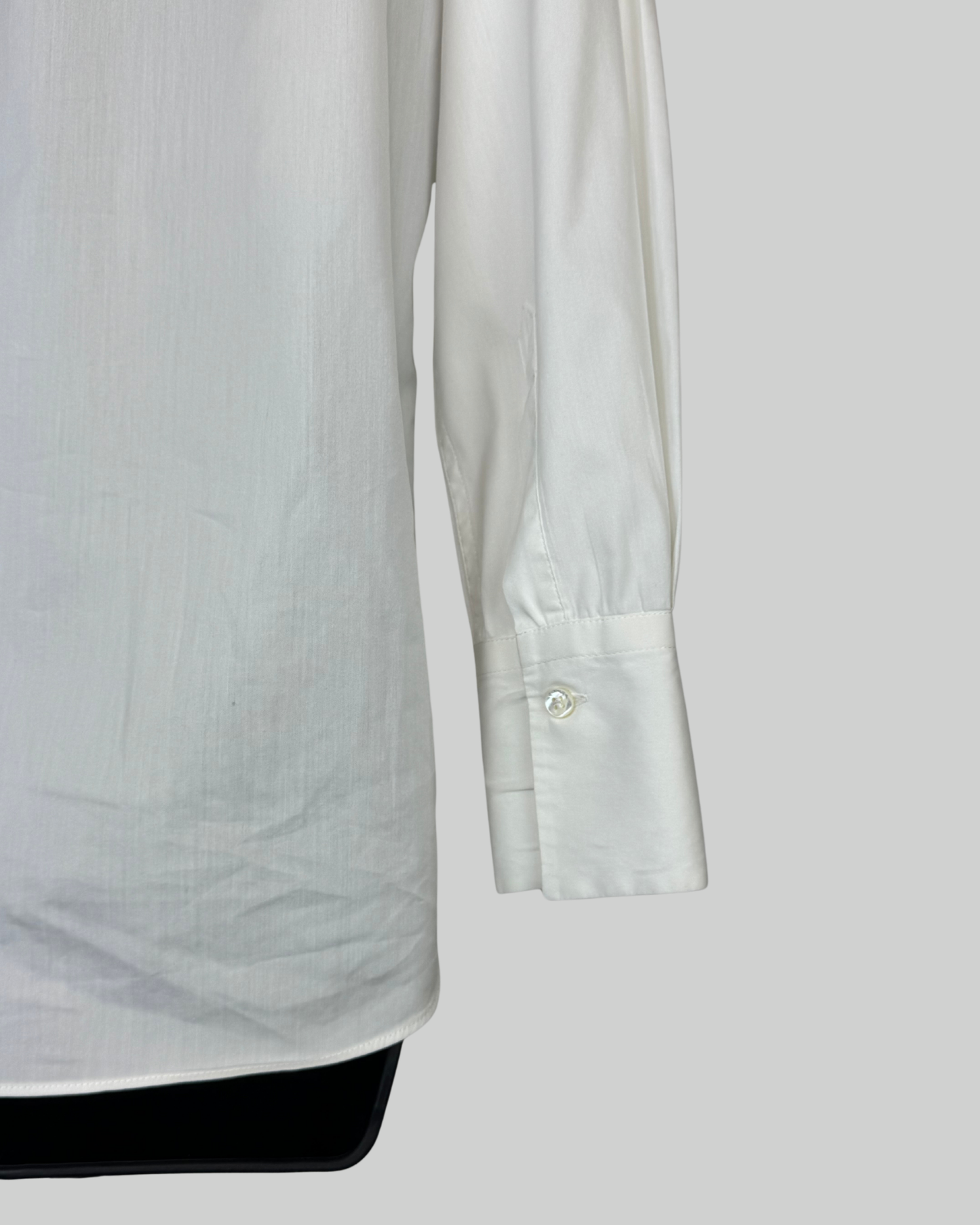 Brunello Cucinelli White Button Up Long Sleeve Blouse