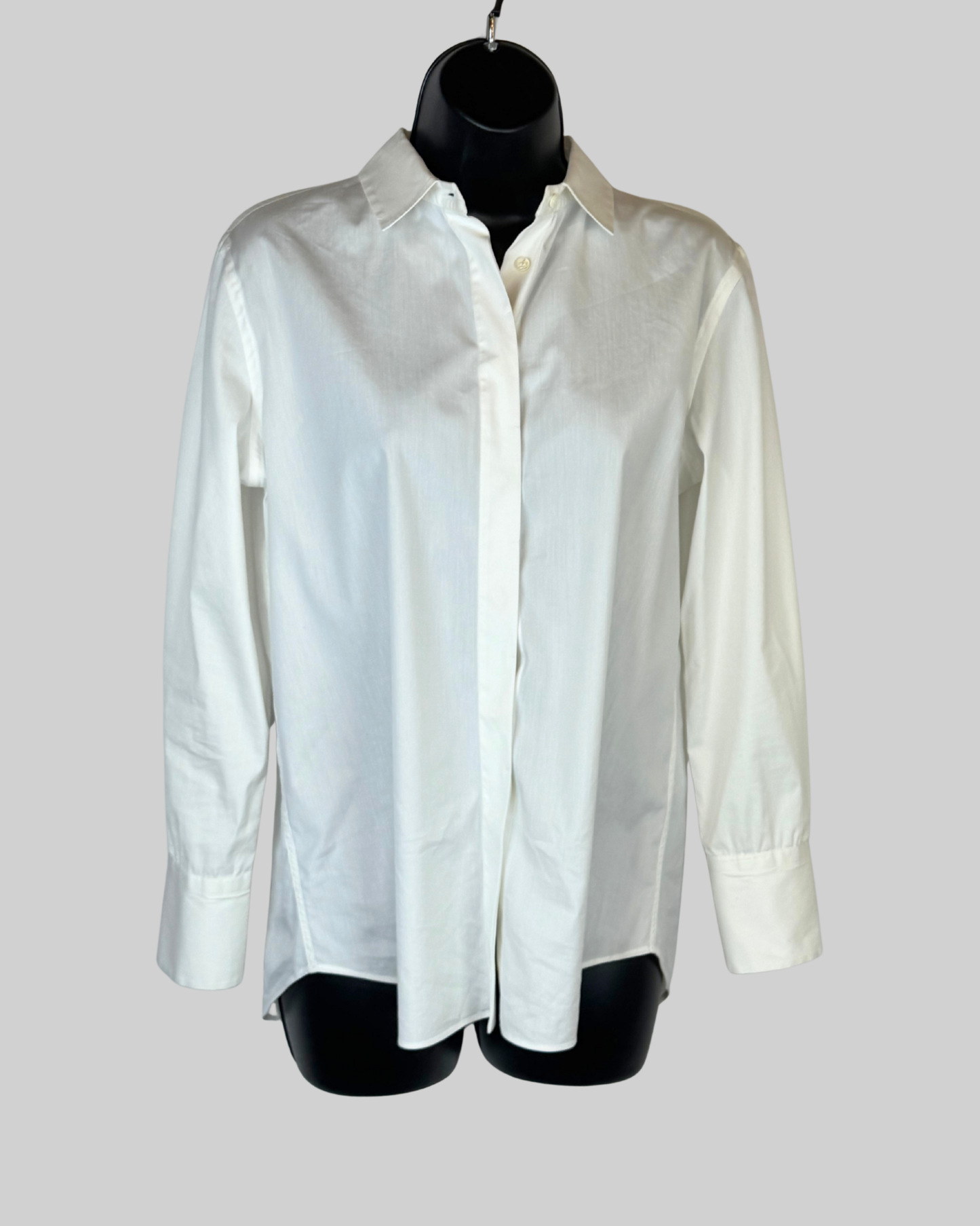 Brunello Cucinelli White Button Up Long Sleeve Blouse