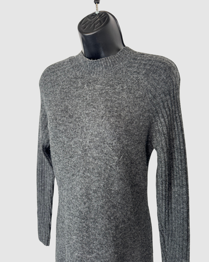 Abercrombie & Fitch Grey Long Sleeve Knee-Length Sweater Dress