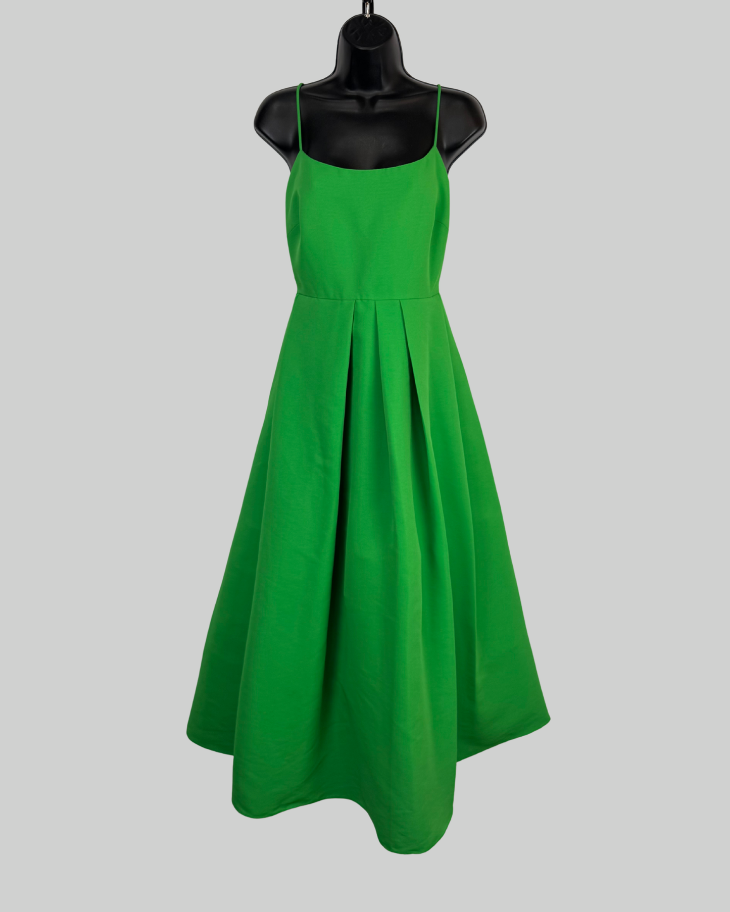 Sachin & Babi Candy Apple Green Sleeveless Pleated Midi Dress