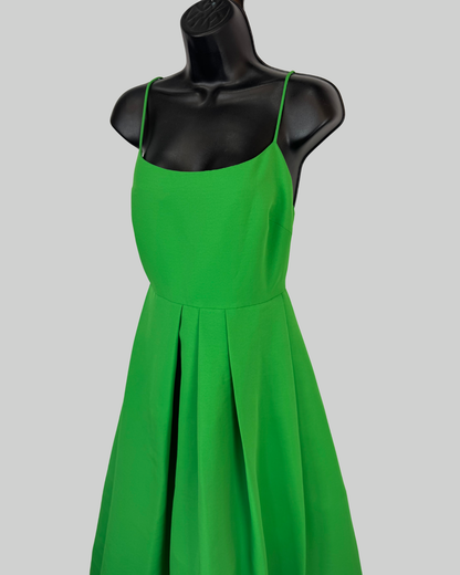 Sachin & Babi Candy Apple Green Sleeveless Pleated Midi Dress