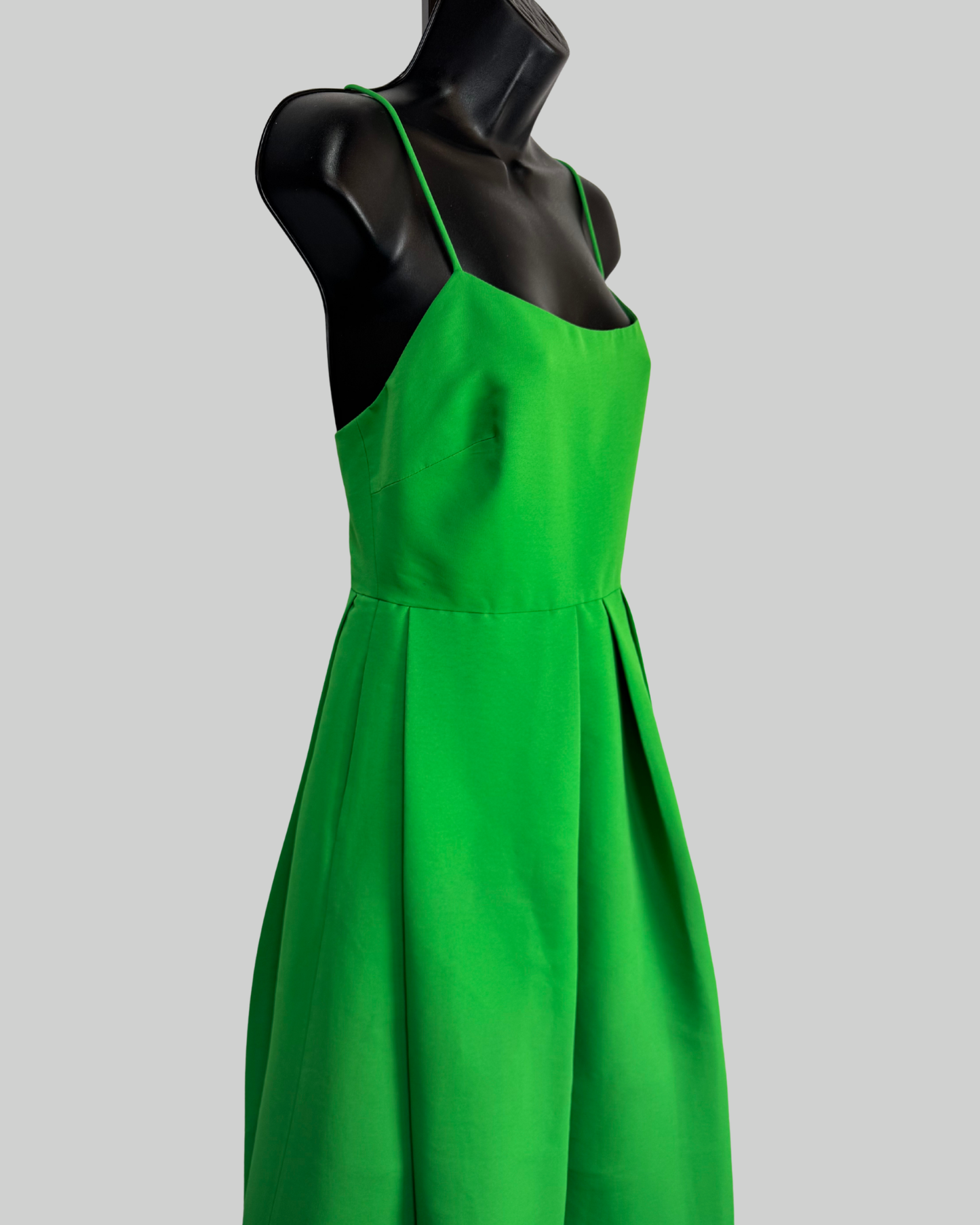 Sachin & Babi Candy Apple Green Sleeveless Pleated Midi Dress
