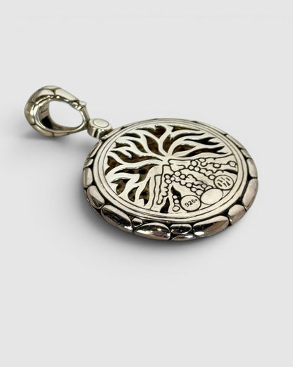 John Hardy Sterling Silver Black Sapphire Kali Lavafire Pendant