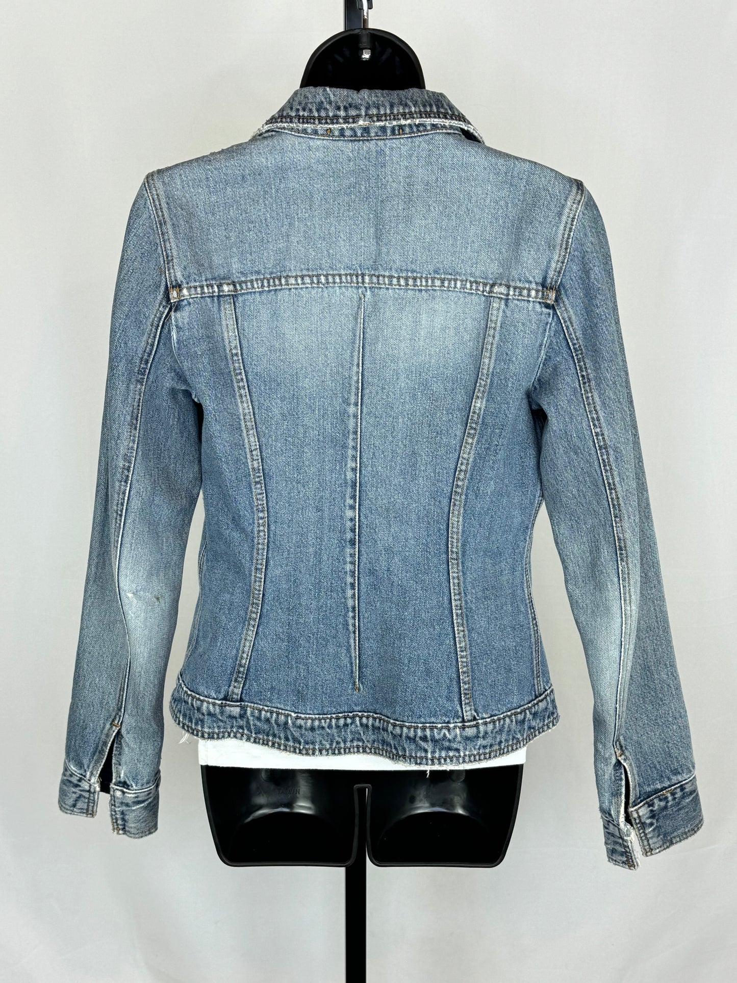 Dolce & Gabbana Denim Open Faced Jacked w/ Distressed Details