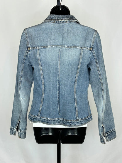 Dolce & Gabbana Denim Open Faced Jacked w/ Distressed Details