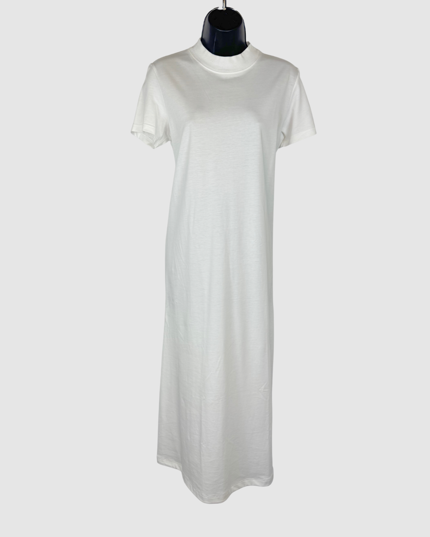 The Row White Midi Short Sleeve T-Shirt Dress