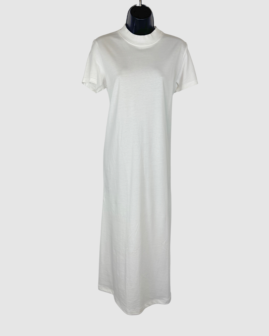 The Row White Midi Short Sleeve T-Shirt Dress