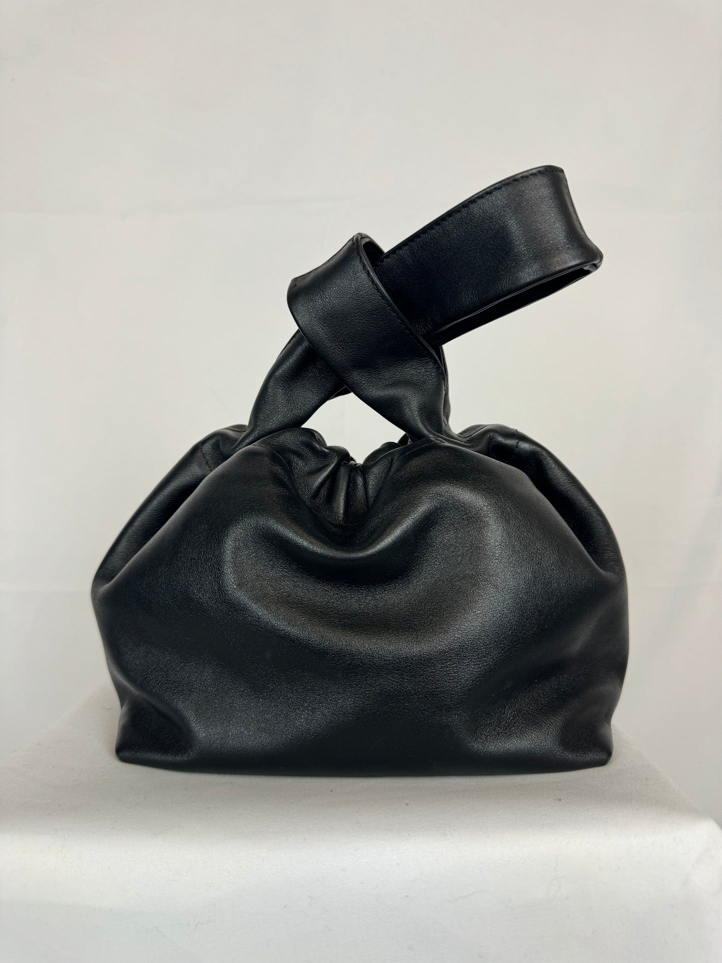 Bally Black Leather Quilted Drawstring Crossbody Bag