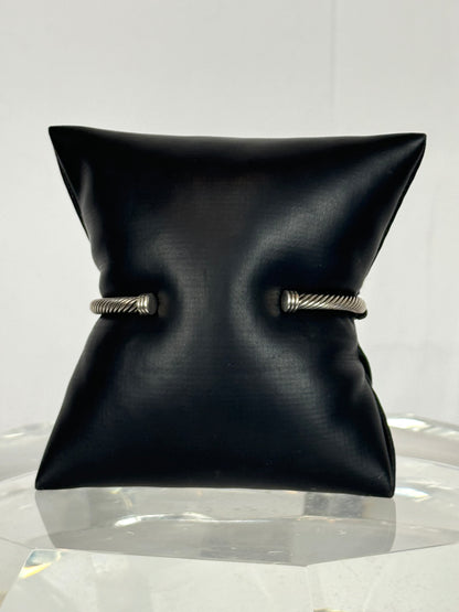 David Yurman Renaissance Blue Topaz Sterling Silver Cable Bracelet w/ 18K Gold Accents