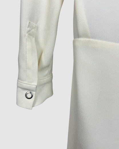 IRO White Long Sleeve Mini Dress w/ Deep V