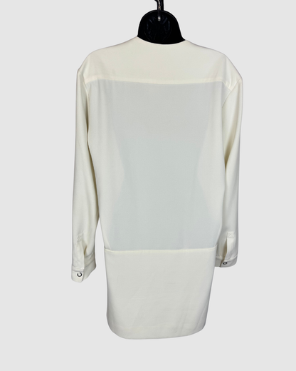 IRO White Long Sleeve Mini Dress w/ Deep V
