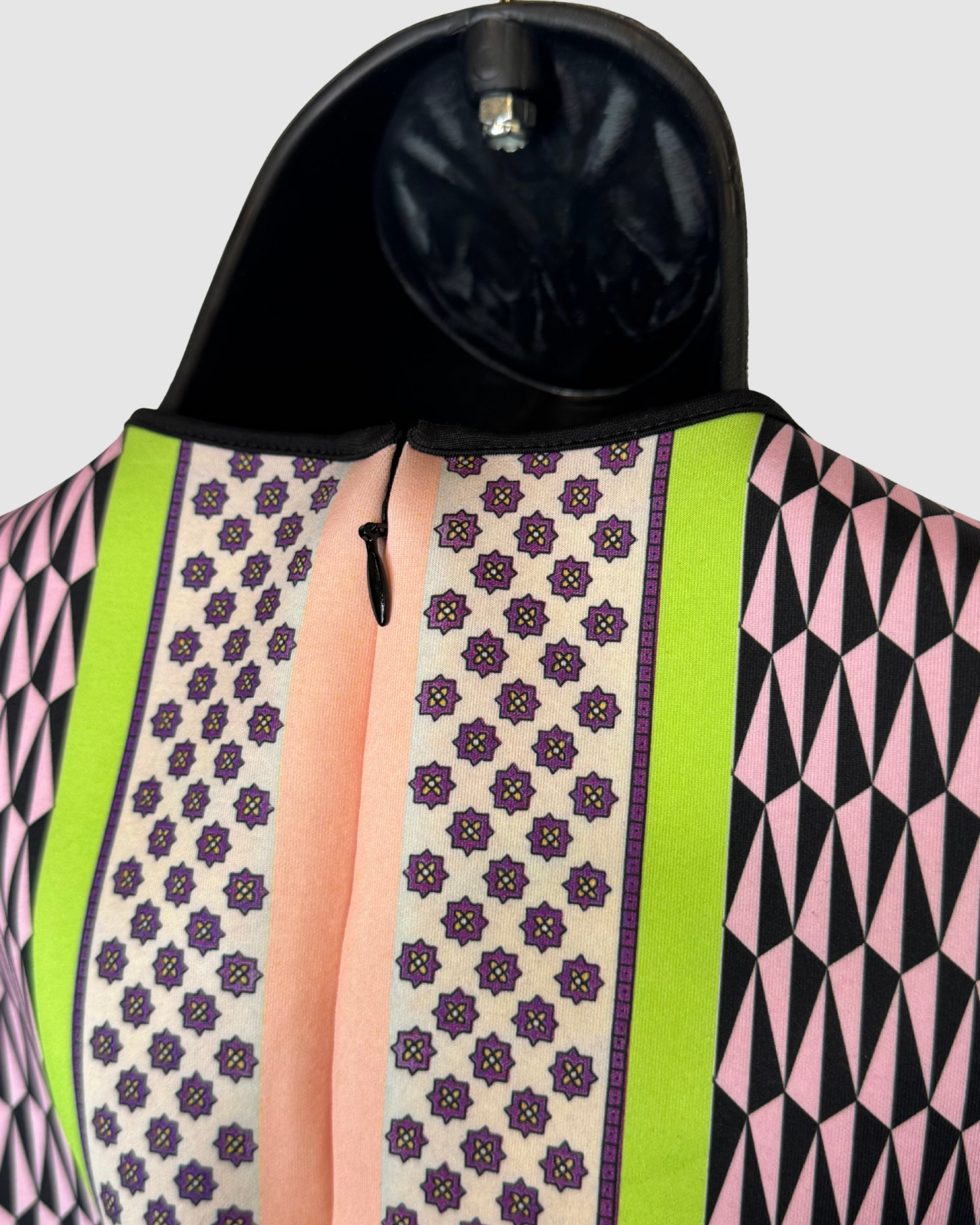 Clover Canyon Multi-Color Multi-Pattern High-Neck Sleeveless Mini Dress