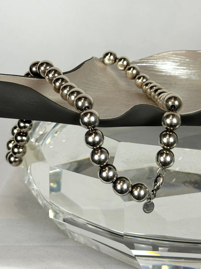 Tiffany & Co Hardware Ball Sterling Silver Beaded Necklace