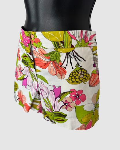 Trina Turk White w Multicolor Print Shorts (Part of Set)