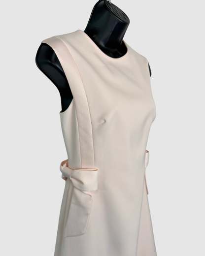 Ted Baker Light Pink Sleeveless High Neck Knee Length Dress w/ Side Bows