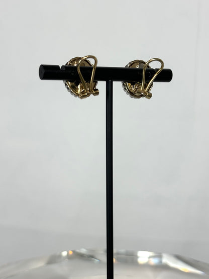 David Yurman Oval Peridot & Twist Sterling Silver Clip On Earrings