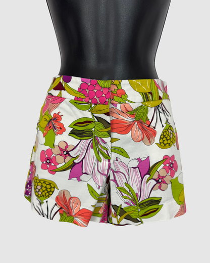 Trina Turk White w Multicolor Print Shorts (Part of Set)
