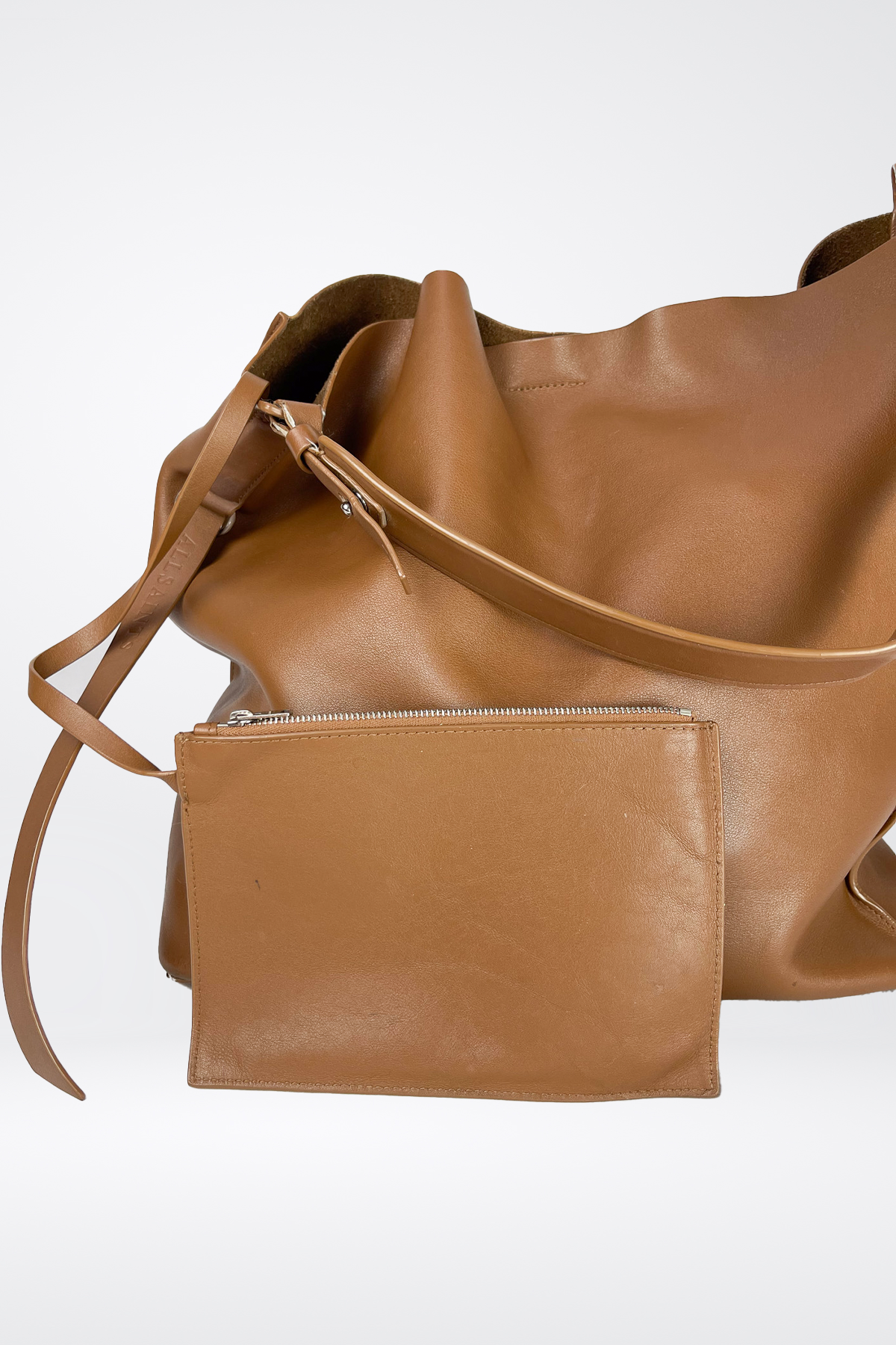 AllSaints Solid Leather Shoulder Bag