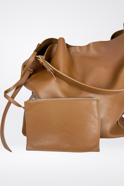 AllSaints Solid Leather Shoulder Bag